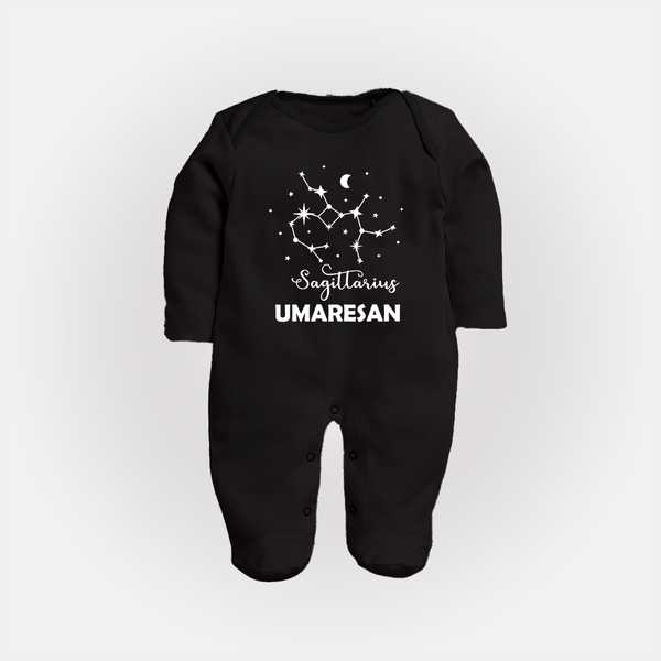 Sagittarius ConstellationFullbody Suit - BLACK - New Born (Chest 7.5")