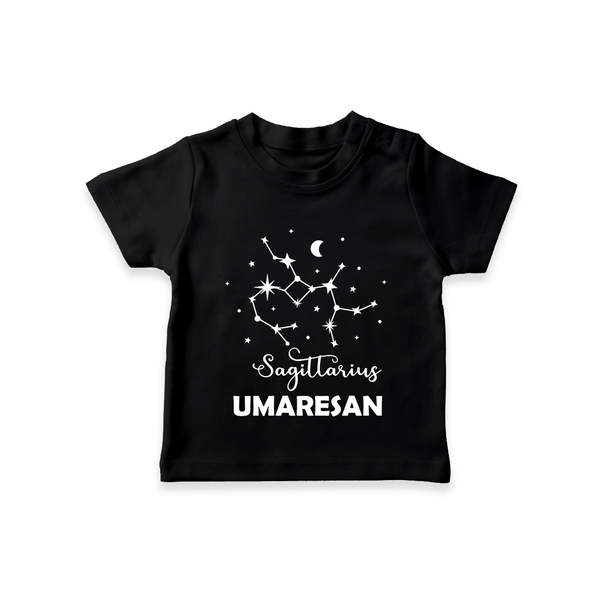 Sagittarius Constellation T shirt  - BLACK - 0-5 Months Old (Chest 17")