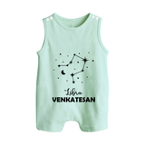 Libra Star Sign Button Romper - MINT GREEN - New Born (Chest 18")