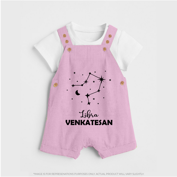 Libra Star Sign Dungaree - BABY PINK - 0 - 5 Months Old (Chest 18")