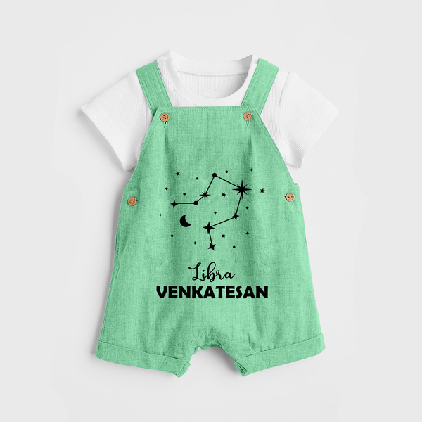 Libra Star Sign Dungaree - GREEN - 0 - 5 Months Old (Chest 18")