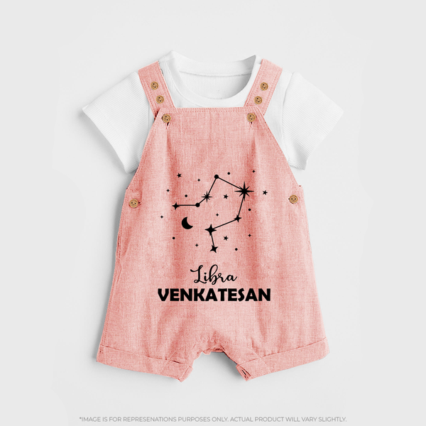 Libra Star Sign Dungaree - PEACH - 0 - 5 Months Old (Chest 18")