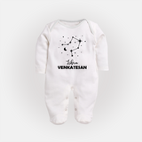 Libra Star SignFullbody Suit - WHITE - New Born (Chest 7.5")