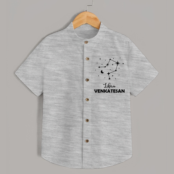 Libra Star Sign shirt - GREY - 0 - 6 Months Old (Chest 23")