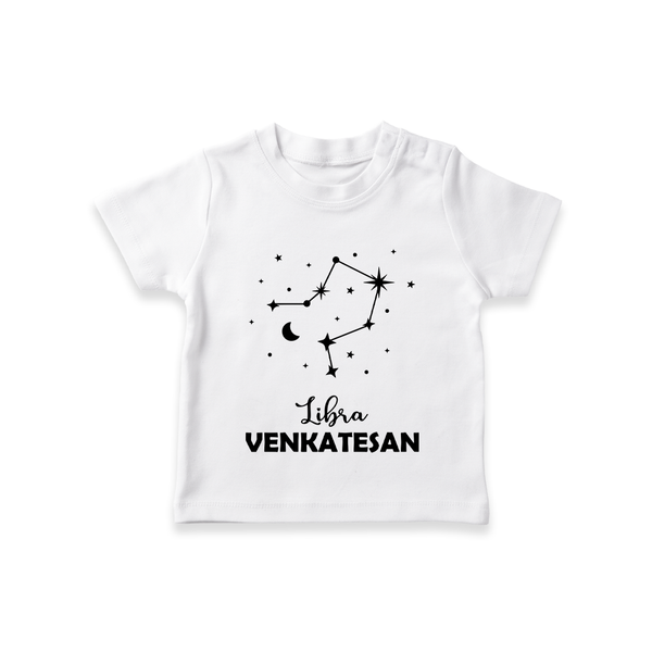 Libra Star Sign T shirt  - WHITE - 0-5 Months Old (Chest 17")