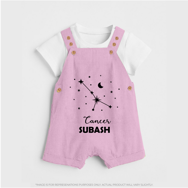 CancerStar Sign Constellation Dungaree - BABY PINK - 0 - 5 Months Old (Chest 18")