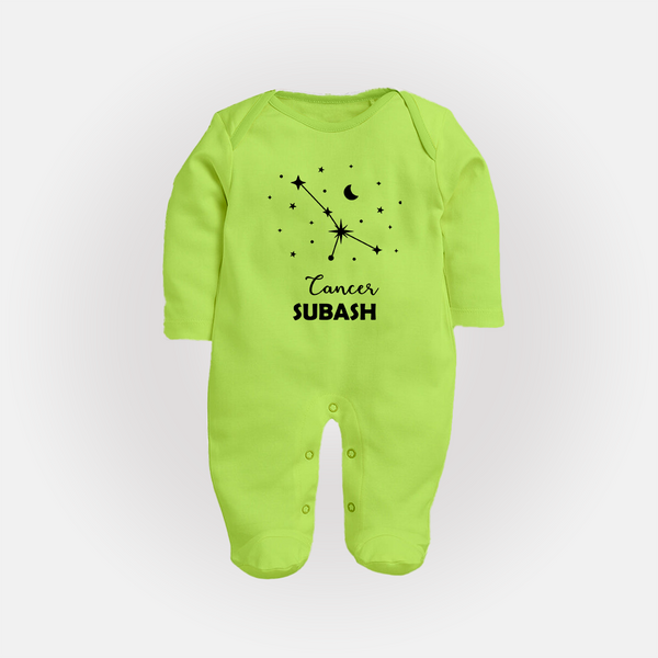 CancerStar Sign ConstellationFullbody Suit - LIME GREEN - New Born (Chest 7.5")
