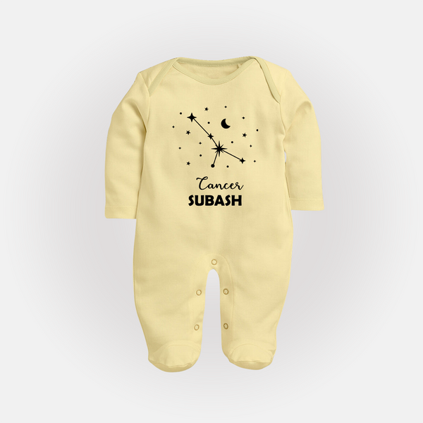 CancerStar Sign ConstellationFullbody Suit - PASTEL YELLOW - New Born (Chest 7.5")