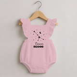 CancerStar Sign Constellation Romper Frock - BABY PINK - 0 - 3 Months Old (Chest 19")