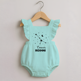 CancerStar Sign Constellation Romper Frock - MINT GREEN - 0 - 3 Months Old (Chest 19")