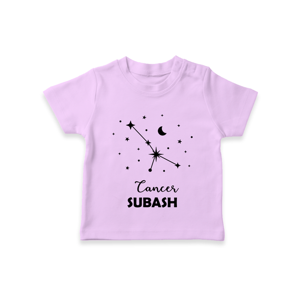 CancerStar Sign Constellation T shirt  - LILAC - 0-5 Months Old (Chest 17")