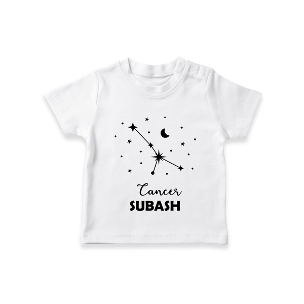 CancerStar Sign Constellation T shirt  - WHITE - 0-5 Months Old (Chest 17")