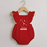 CancerStar Sign Constellation Romper Frock - RED - 0 - 3 Months Old (Chest 19")