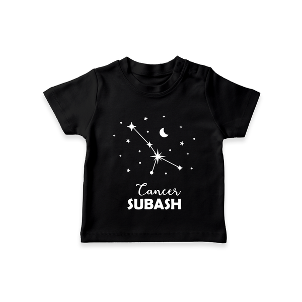 CancerStar Sign Constellation T shirt  - BLACK - 0-5 Months Old (Chest 17")