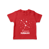 CancerStar Sign Constellation T shirt  - RED - 0-5 Months Old (Chest 17")