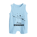 AriesStar Sign Constellation Button Romper - BABY BLUE - New Born (Chest 18")