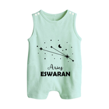 AriesStar Sign Constellation Button Romper - MINT GREEN - New Born (Chest 18")
