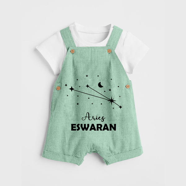 AriesStar Sign Constellation Dungaree - MINT GREEN - 0 - 5 Months Old (Chest 18")