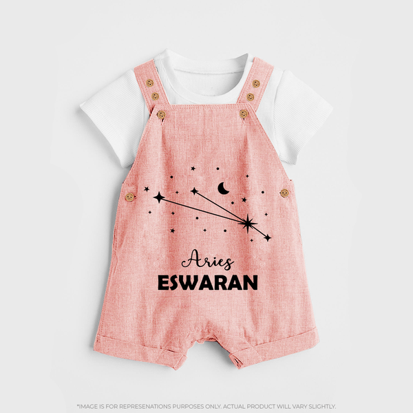AriesStar Sign Constellation Dungaree - PEACH - 0 - 5 Months Old (Chest 18")