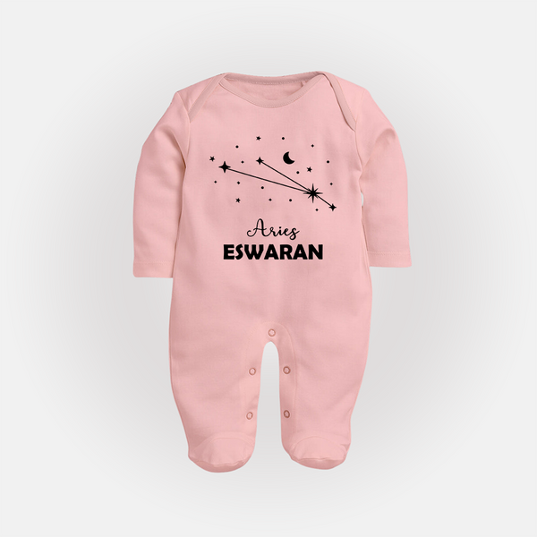 AriesStar Sign ConstellationFullbody Suit - BABY PINK - New Born (Chest 7.5")