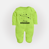 AriesStar Sign ConstellationFullbody Suit - LIME GREEN - New Born (Chest 7.5")