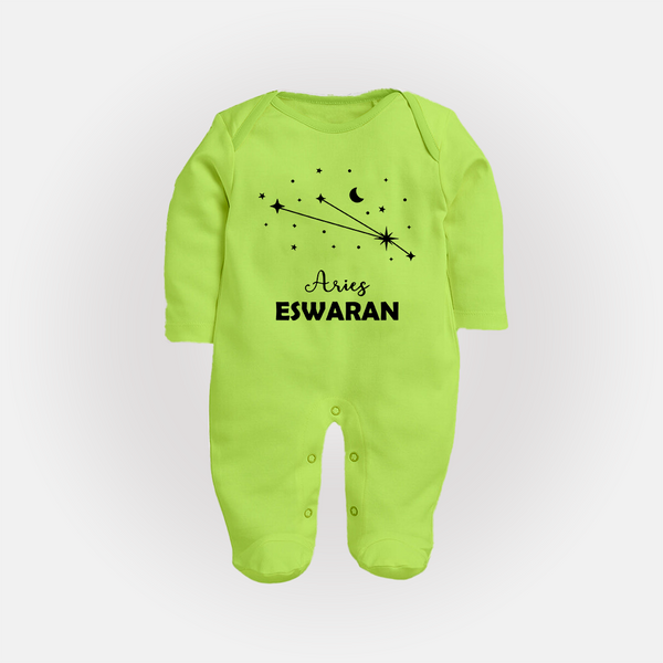 AriesStar Sign ConstellationFullbody Suit - LIME GREEN - New Born (Chest 7.5")