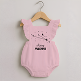 AriesStar Sign Constellation Romper Frock - BABY PINK - 0 - 3 Months Old (Chest 19")