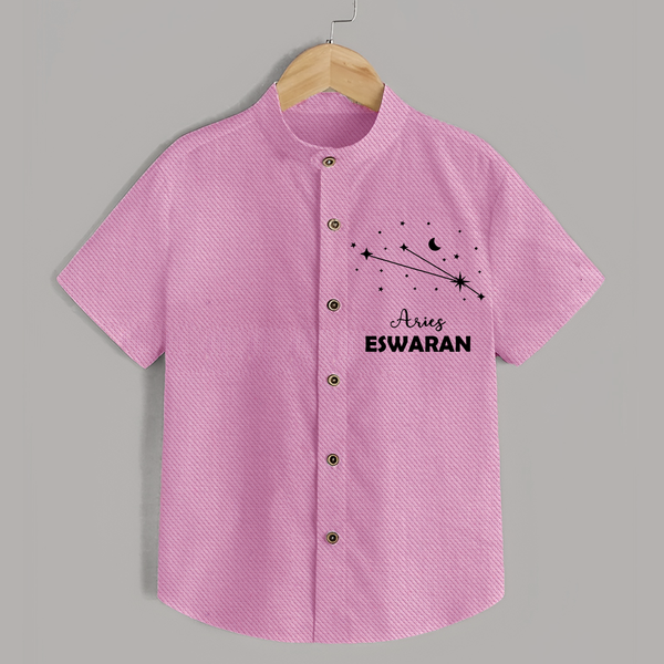 AriesStar Sign Constellation shirt - BABY PINK - 0 - 6 Months Old (Chest 23")