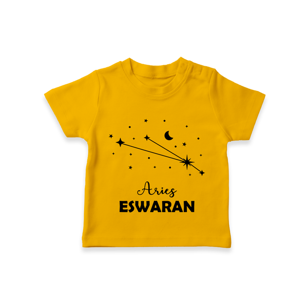 AriesStar Sign Constellation T shirt  - CHROME YELLOW - 0-5 Months Old (Chest 17")