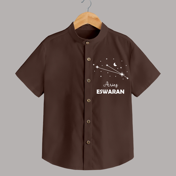 AriesStar Sign Constellation shirt - CHOCOLATE BROWN - 0 - 6 Months Old (Chest 23")