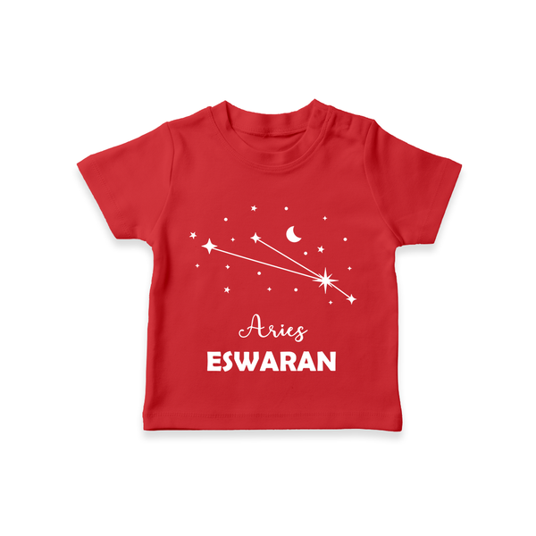 AriesStar Sign Constellation T shirt  - RED - 0-5 Months Old (Chest 17")