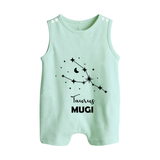 Taurus Zodiac Constellation Button Romper - MINT GREEN - New Born (Chest 18")