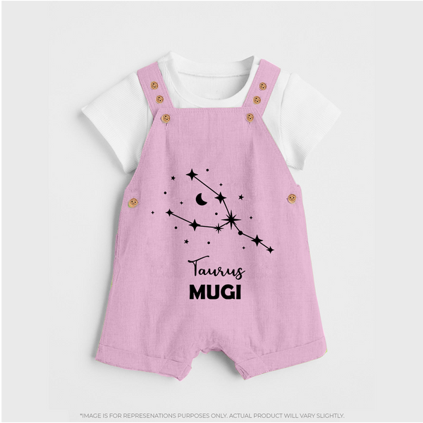 Taurus Zodiac Constellation Dungaree - BABY PINK - 0 - 5 Months Old (Chest 18")