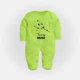 Taurus Zodiac ConstellationFullbody Suit - LIME GREEN - New Born (Chest 7.5")