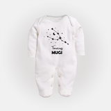 Taurus Zodiac ConstellationFullbody Suit - WHITE - New Born (Chest 7.5")