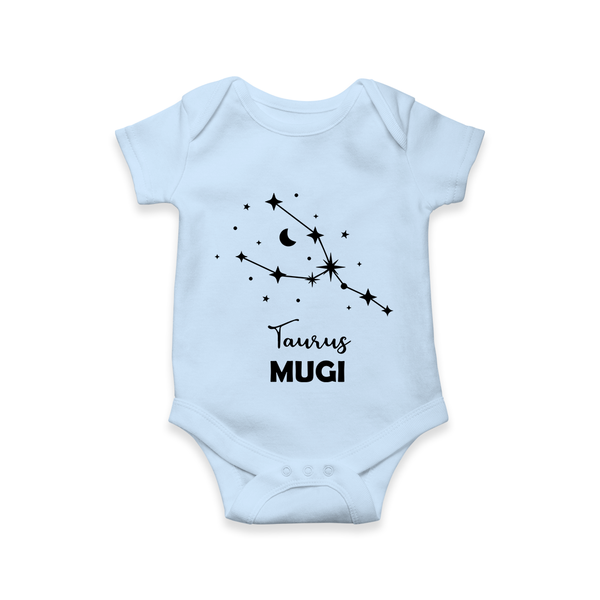 Taurus Zodiac Constellation Romper - BABY BLUE - New Born (Chest 14")