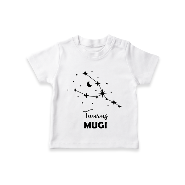 Taurus Zodiac Constellation T shirt  - WHITE - 0-5 Months Old (Chest 17")