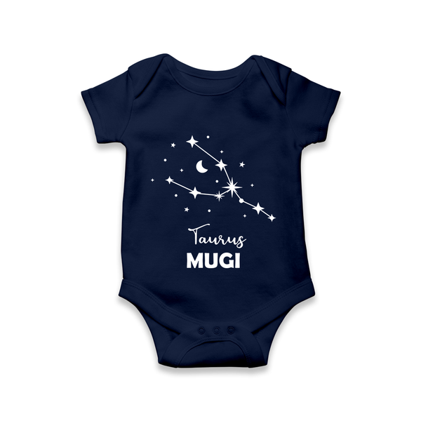 Taurus Zodiac Constellation Romper - NAVY BLUE - New Born (Chest 14")