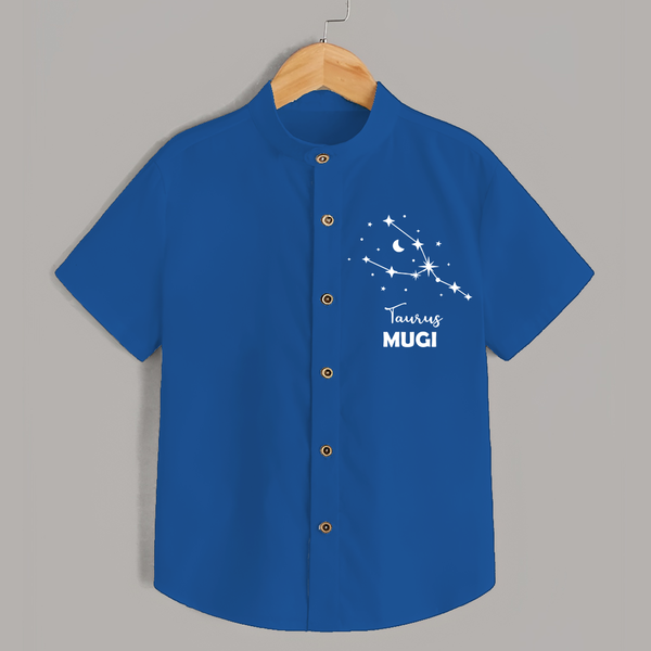 Taurus Zodiac Constellation shirt - COBALT BLUE - 0 - 6 Months Old (Chest 23")