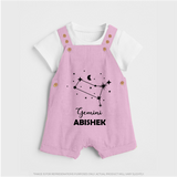 Gemini Zodiac Constellation  Dungaree - BABY PINK - 0 - 5 Months Old (Chest 18")