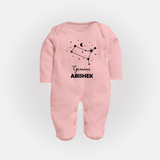 Gemini Zodiac Constellation Fullbody Suit - BABY PINK - New Born (Chest 7.5")