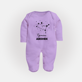 Gemini Zodiac Constellation Fullbody Suit - LILAC - New Born (Chest 7.5")