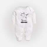 Gemini Zodiac Constellation Fullbody Suit - WHITE - New Born (Chest 7.5")