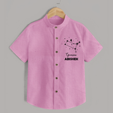Gemini Zodiac Constellation  shirt - BABY PINK - 0 - 6 Months Old (Chest 23")