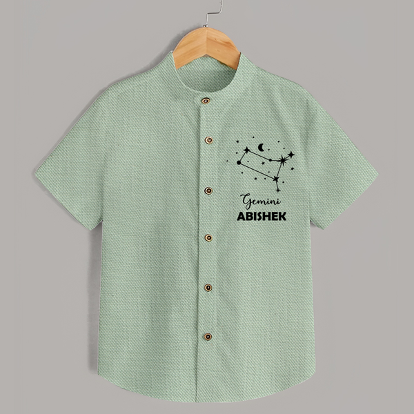 Gemini Zodiac Constellation  shirt - MINT GREEN - 0 - 6 Months Old (Chest 23")