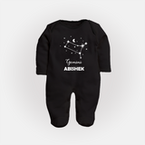 Gemini Zodiac Constellation Fullbody Suit - BLACK - New Born (Chest 7.5")