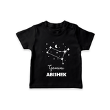 Gemini Zodiac Constellation  T shirt  - BLACK - 0-5 Months Old (Chest 17")
