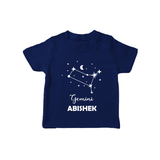 Gemini Zodiac Constellation  T shirt  - NAVY BLUE - 0-5 Months Old (Chest 17")
