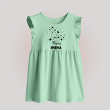 Pisces Star Sign Constellation  Baby Frock - MINT GREEN - 0 - 3 Months Old (Chest 17")