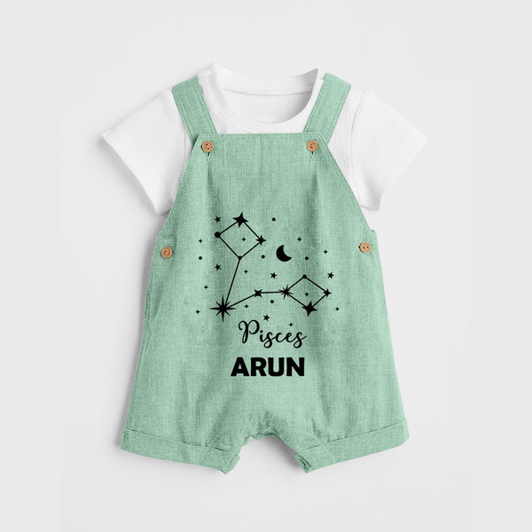 Pisces Star Sign Constellation  Dungaree - MINT GREEN - 0 - 5 Months Old (Chest 18")
